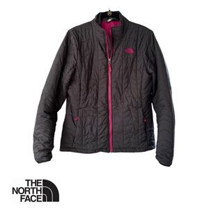 The North Face Women's Black Puffer Jacket Pink Accents Size Large Outdoor